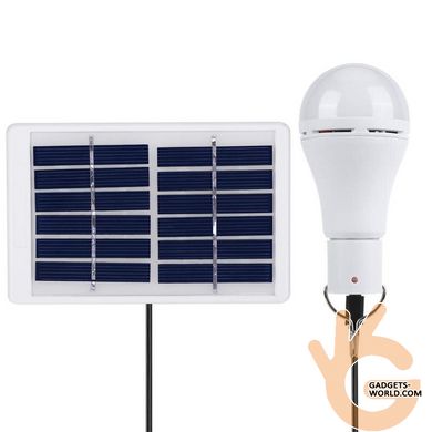 Лампа туристична LED 9Вт з акумулятором і сонячною зарядкою BauTech S-1200, до 8г роботи + пульт ДУ
