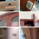Электронный скрытый RFID замок белого цвета KINGNEED ST03W с 3 RFID ключами и картой для шкафов и мебели