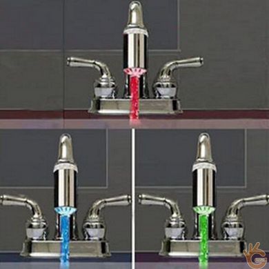 Насадка на водяний кран з LED підсвічуванням Led Shower AS-3, колірний контроль температури
