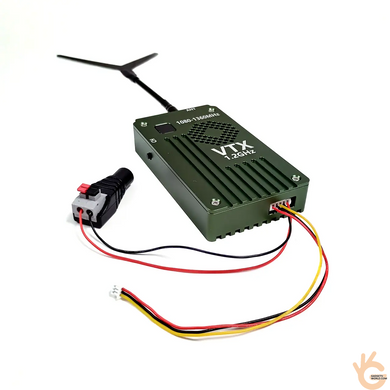 Kimpok KP-T1280B FPV передатчик 1.2GHz 8W 8Ch (1080-1360MHz) для дронов, AV вход, 10-36V