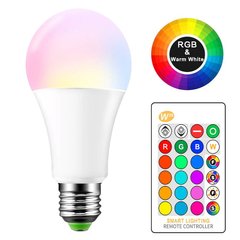 Светодиодная RGB LED лампа BauTech Е27 6 Вт (электрических), 16 цветов + белый, пульт ДУ