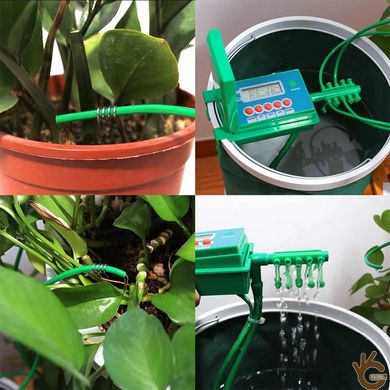 Автоматичний полив кімнатних рослин, таймер, автономний насос для 10 рослин, система Dripping Pro 001