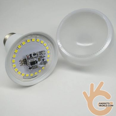 Лампа светодиодная с радио датчиком движения GOXI 003RF-12WB, E27, 24 LED 12Вт. Автоматическое включение света