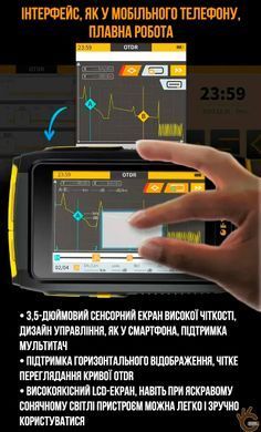 Тестер оптоволокна OTDR OFW FWT-100 APC PRO, 1550нм 20дБ 80км рефлектометр VFL OPM + IFCD + перехідник UPC-APC