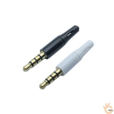 Роз'єм mini-jack 3.5 мм 4 pin для навушників і гарнітур запасний під пайку Ningbo Kepo MJ 3.5mm 4pin