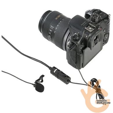 Петличний моно активний мікрофон BOYA BY M1 V2.0, петличка БОЯ для камери і смартфона.  100% ОРИГІНАЛ!