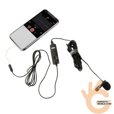 Петличний моно активний мікрофон BOYA BY M1 V2.0, петличка БОЯ для камери і смартфона.  100% ОРИГІНАЛ!