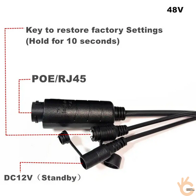 Відеокамера POE RJ45 5 Мп Starlight, датчик руху, звук, запис до 512 ГБ HQCAM X06P, app HiEasy