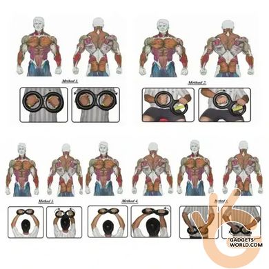 Набір еспандерів для армрестлінгу, Contec AKIMBO 69, комплект 4 тренажери для плечей, передпліччя та зап'ястя