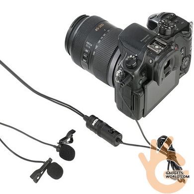 Петличный стерео активный микрофон BOYA BY M1DM V2.0, петличка БОЯ для камеры и смартфона. 100% ОРИГИНАЛ!