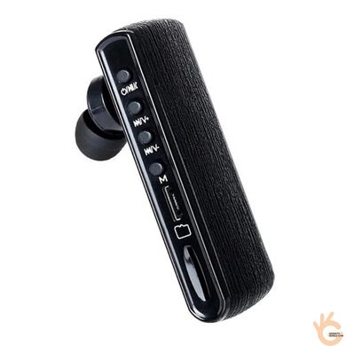 Диктофон для записи звонков или окружения – Bluetooth гарнитура Waytronic WT-R12, SD карта до 32 Гб, MP3 плеер