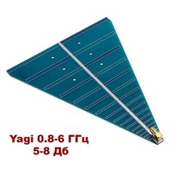 Антена Yagi широкосмугова 0,8-6 ГГц 5-8 Дб WavLink U6-SMA для RF радіосканерів та спектроаналізаторів FPV