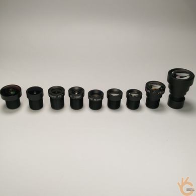Об'єктив для камер спостереження фіксований Z-Ben MINI-8, M12 F=8 мм, кут огляду 33x25°, F 2.0 1/3"
