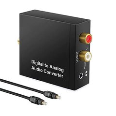 Оптический аудио декодер конвертер звука optical SPDIF Toslink RCA-3.5 Преобразователь звука в RCA и AUX 3,5мм