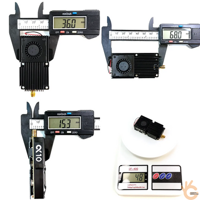 AKK ALPHA 10 FPV видеопередатчик-модуль 5.8 GHz 10W (5 уровней) 80Ch (4990&ndash;5945MHz) для дронов, OSD AV, 12&ndash;28V