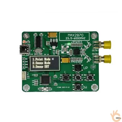 Генератор ВЧ сигналів JUNTEK HT008 цифровий DDS 23,5 – 6000 МГц, LCD, PLL чіп MAX2870, модуль PCB
