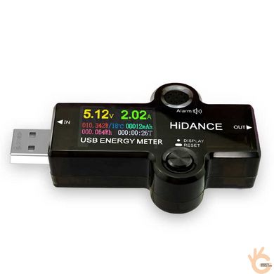 Энергометр USB доктор 3.6 - 32В 5А KKMOON J7-H, Bluetooth, термометр, амперметр, вольтметр, ваттметр, таймер