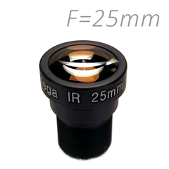 Объектив для камер наблюдения фиксированный Z-Ben MINI-25, M12 F=25 мм, угол обзора 11x8°, F 2.0 1/3"