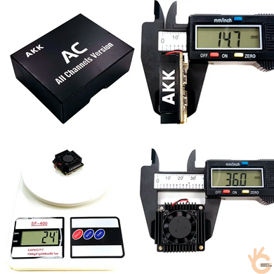 AKK TX3000AC FPV видеопередатчик-модуль 5.8GHz 3W (6 уровней) 80Ch (4990&ndash;5945MHz) для дронов, OSD AV, 14&ndash;28V