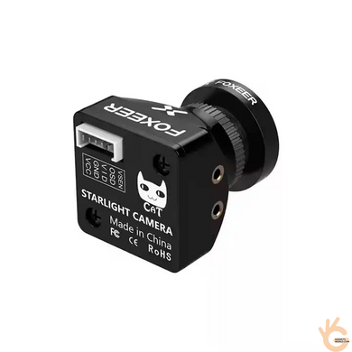 FPV CVBS відеокамера Foxeer Mini Cat 4, 1200TVL, з сенсором нічного бачення Starlight 0.00001Lux, 4,6&ndash;20В, OSD