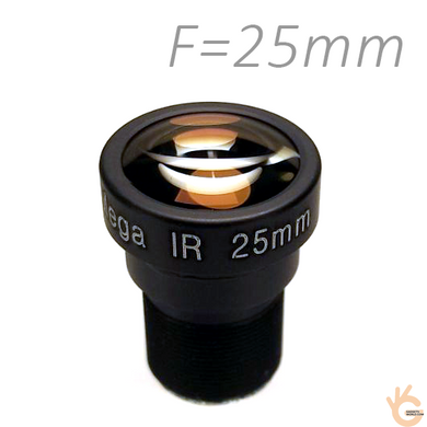 Об'єктив для камер спостереження фіксований Z-Ben MINI-25, M12 F=25 мм, кут огляду 11x8°, F 2.0 1/3"