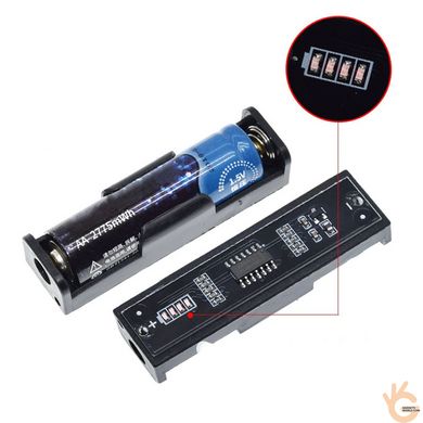 Тестер заряду батарейок та акумуляторів 1.5V AA/AAA формату з LED індикатором та навантаженням 50мА Bside AA1