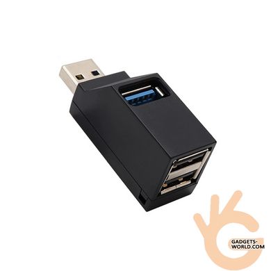 Концентратор хаб USB 3.0 Kebidu H3.0-3, USB порт репликатор на 3 выхода портативный