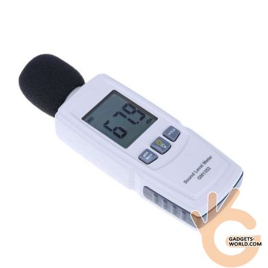 Цифровой шумомер Benetech GM1352 - прибор для измерения уровня звука в диапазоне 30 - 130 децибел