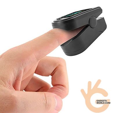 Пульсоксиметр на палец Contec CMS50Q, измерение кислорода в крови и частоты пульса, OLED дисплей