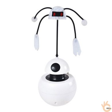 Игрушка для кошек Pet Elite Robot-E 3in1, шар – вертушка с лазером и привлекающим кота звуком