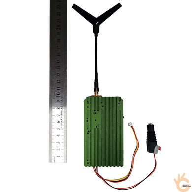 Kimpok KP-T1580B FPV передатчик 1.5GHz 8W 8Ch (1505-1680MHz) для дронов, AV вход, 10-36V
