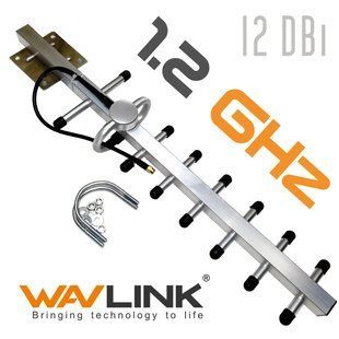 Антенна Yagi направленная 1.2 ГГц с усилением 12 Дб WavLink SMA12Y для FPV ДУ, радиокамер, квадрокоптеров