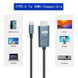 Кабель-конвертер Type-C 3.1 HDMI 4K 60Гц 2м KENVS HD-C для подключения смартфона или планшета к TV, проектору