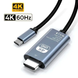 Кабель-конвертер Type-C 3.1 HDMI 4K 60Гц 2м KENVS HD-C для подключения смартфона или планшета к TV, проектору
