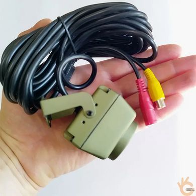 Камера окопна CVBS захисного кольору 5м кабель RCA + перехідник, ІЧ 940нМ 12В 700ТВЛ SONY ICX811 HQCAM 4140