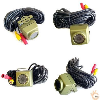 Камера окопна CVBS захисного кольору 5м кабель RCA + перехідник, ІЧ 940нМ 12В 700ТВЛ SONY ICX811 HQCAM 4140