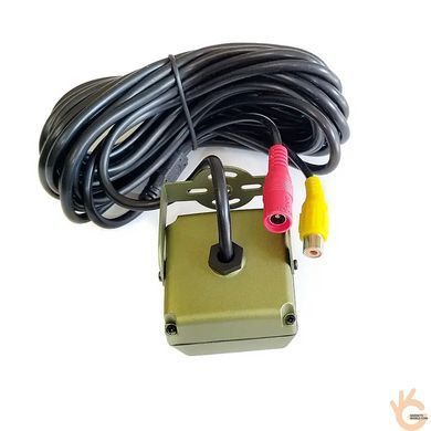 Камера окопна CVBS захисного кольору 5м кабель RCA + перехідник, ІЧ 940нМ 12В 700ТВЛ SONY ICX811 HQCAM 4140