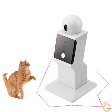 Игрушка для кошек и собак, робот лазерный проектор, 3 режима движения Pet Crazy Laser питание от батареек