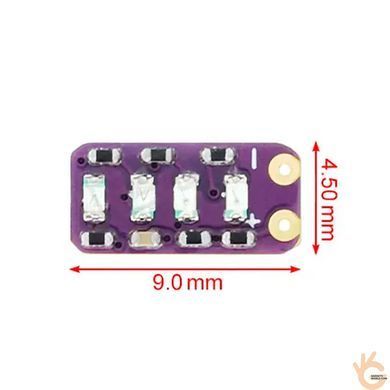 Модуль індикації рівня заряду 8,4 V Li-Ion АКБ, супермініатюрний KANDO 4LD 2PCB, 4 LED-індикатори
