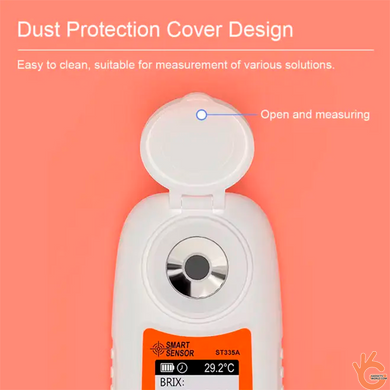 Цифровой рефрактометр SMART SENSOR ST335A измерение содержания сахара в соках и напитках, диапазон 0&ndash;35% Brix
