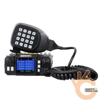 Рація автомобільна QYT KT-7900D + USB кабель, 4 діапазони VHF/UHF, 10/25W, 200ch, FM радіо, до 30км! ОРИГІНАЛ