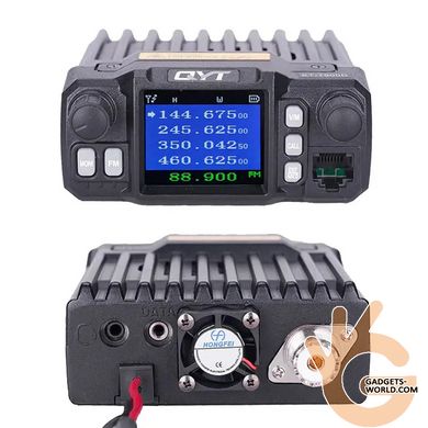Рація автомобільна QYT KT-7900D + USB кабель, 4 діапазони VHF/UHF, 10/25W, 200ch, FM радіо, до 30км! ОРИГІНАЛ