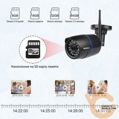 Беспроводная уличная 1080P WiFi IP камера MiSecu IP511, 2Мп, P2P, ONVIF, SD до 64Гб, APP ICsee Android и IOS