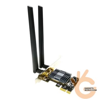 Мережева карта WIFI PCI WavLink AR5B22 2.4/5 ГГц 300 Mbps, Bluetooth 4.0, потужні антени 5 дБ