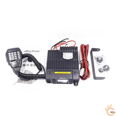 Рація автомобільна AnyTone AT-778UV + USB кабель, VHF/UHF, 5/15/25W, 200ch, супергетеродин, S-метр ОРИГІНАЛ