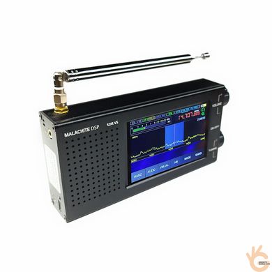 SDR приемник Malachit DSP 1.10D V5, 5000 мАч, 10кГц-250МГц, 400МГц-2ГГц, модуляция AM, SSB, DSB, CW, NFM, WFM
