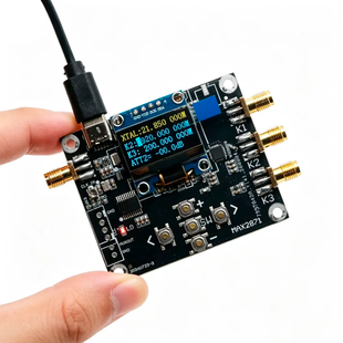 Генератор ВЧ-сигналів JUNTEK HT009A з атенюатором, OLED-дисплеєм і мікросхемами MAX2871 + Si5351