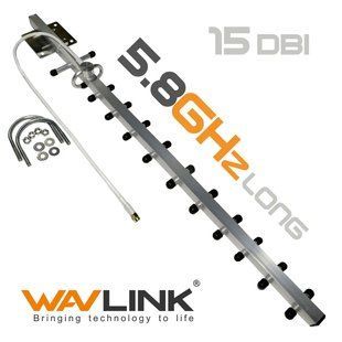 Антенна Yagi узконаправленная 18&deg; 5.8 ГГц 15 Дб улучшенная WavLink SMA 15Y для ДУ дронов и WiFi устройств