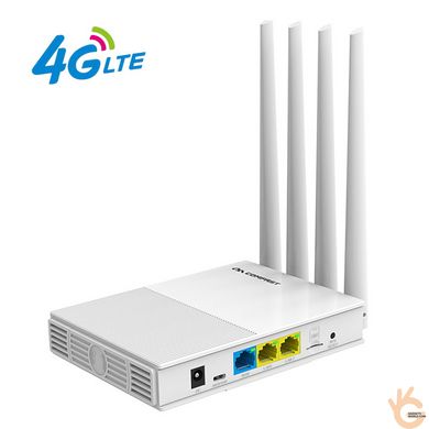 4G роутер WiFi с SIM картой COMFAST CF-4G, 300 Мбит/с, двойные антенны 2.4ГГц и 4G, для удалённого майнинга