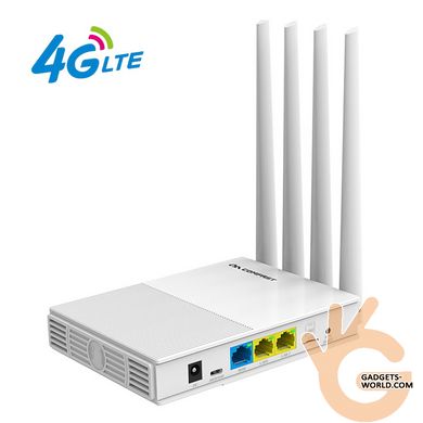 4G роутер WiFi з SIM картою COMFAST CF-4G, 300 Мбіт/с, подвійні антени 2.4ГГц і 4G, для віддаленого майнінга